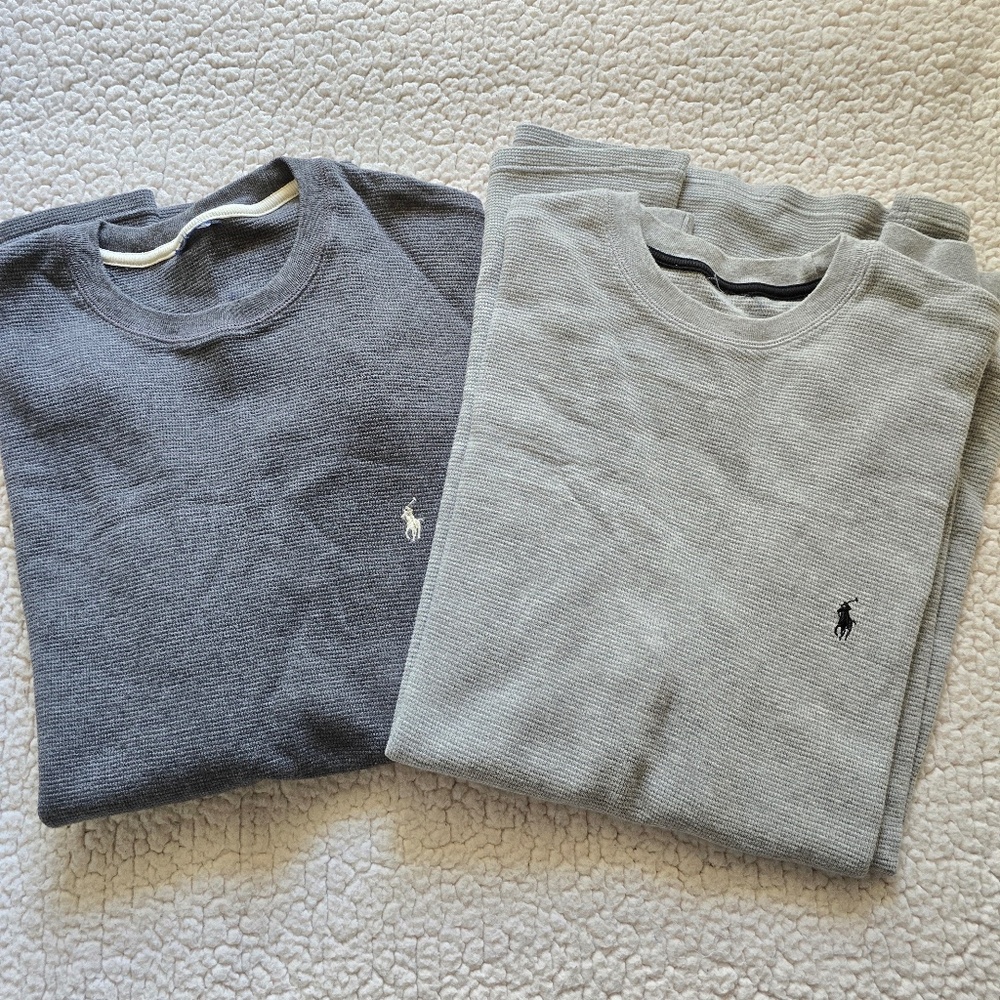 Bundle of 2 Ralph Lauren Thermal Long Sleeve Shirt Size L/XL